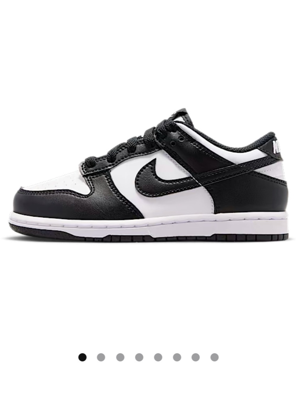 Nike Dunk Low Kids Black White Panda Sneakers Size 2Y